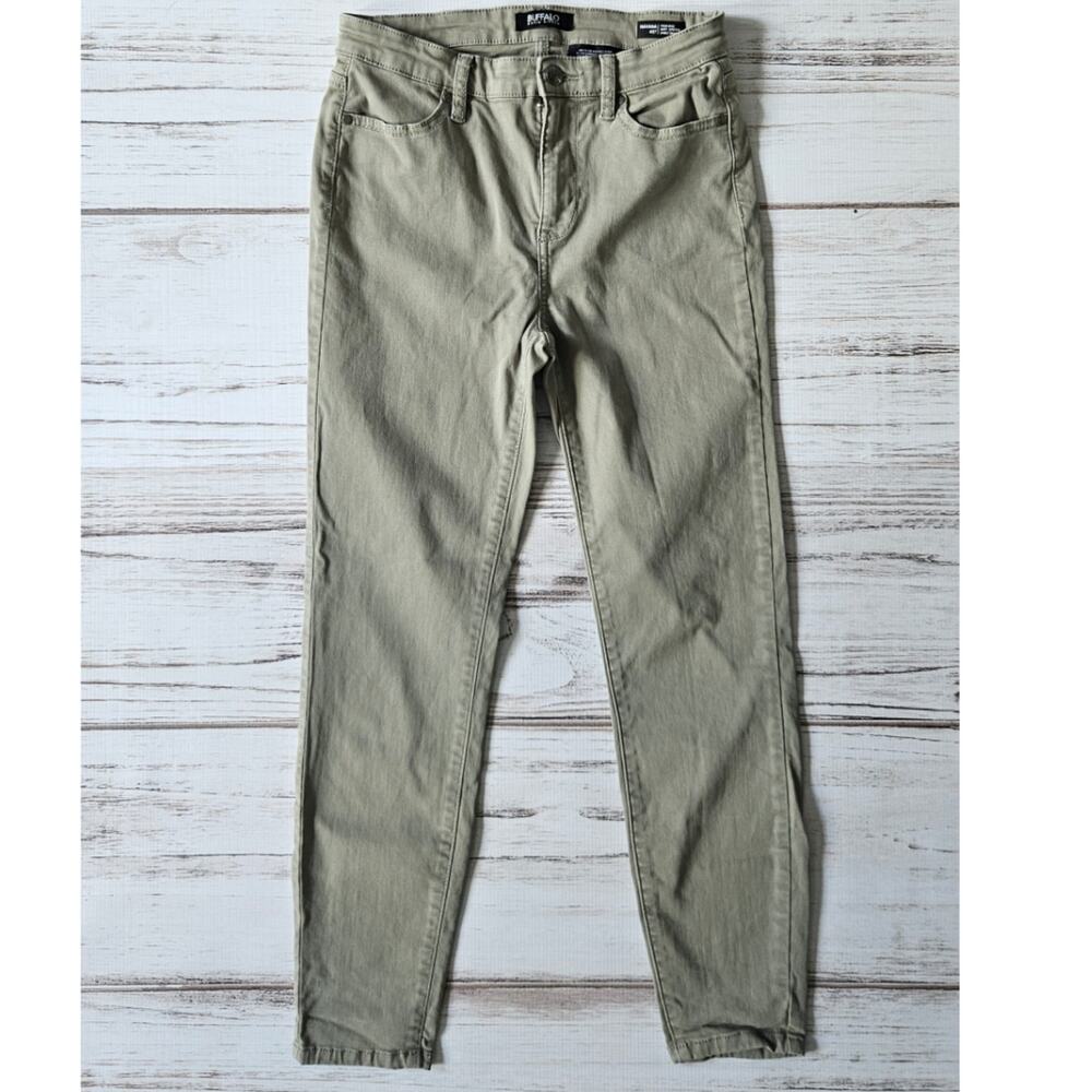 Buffalo David Bitton Olive Green Havana High Rise Ankle Skinny sz 4/27